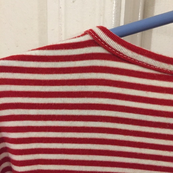 Mixxmix Korea 365BASIC red and white striped tee - Picture 9 of 11
